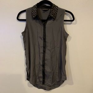Rock & Republic studded collar sleeveless top
